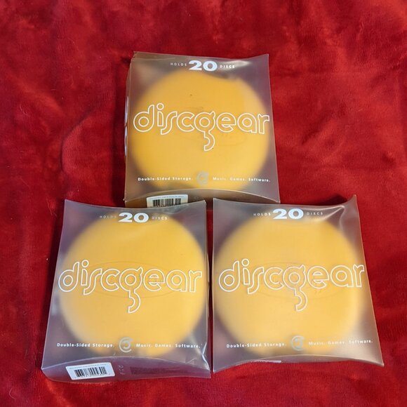 Discgear 20 CD DVD Case x3 yellow - Picture 4 of 5